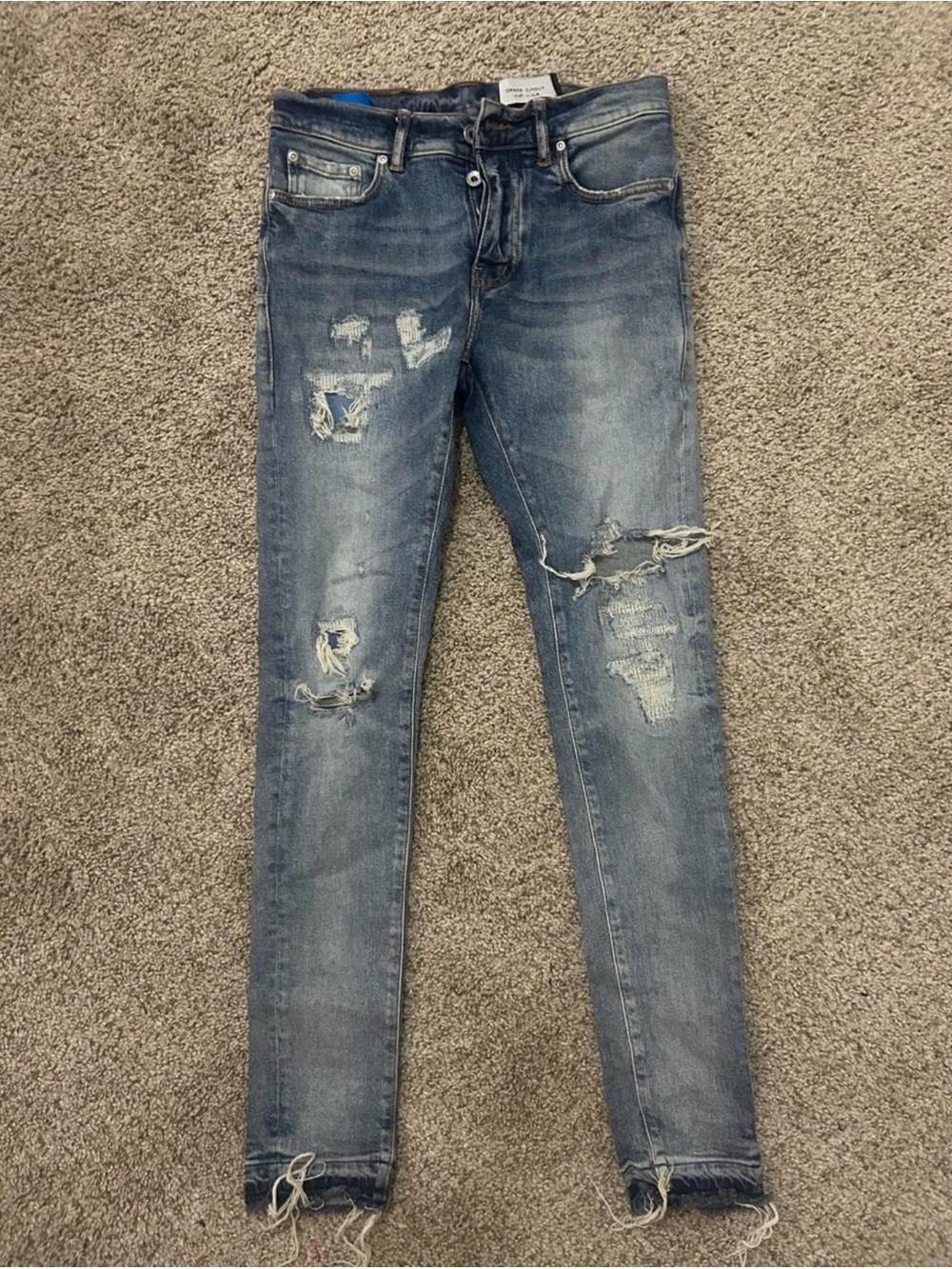Slim Purple Brand Men's Skinny Jeans - Blue